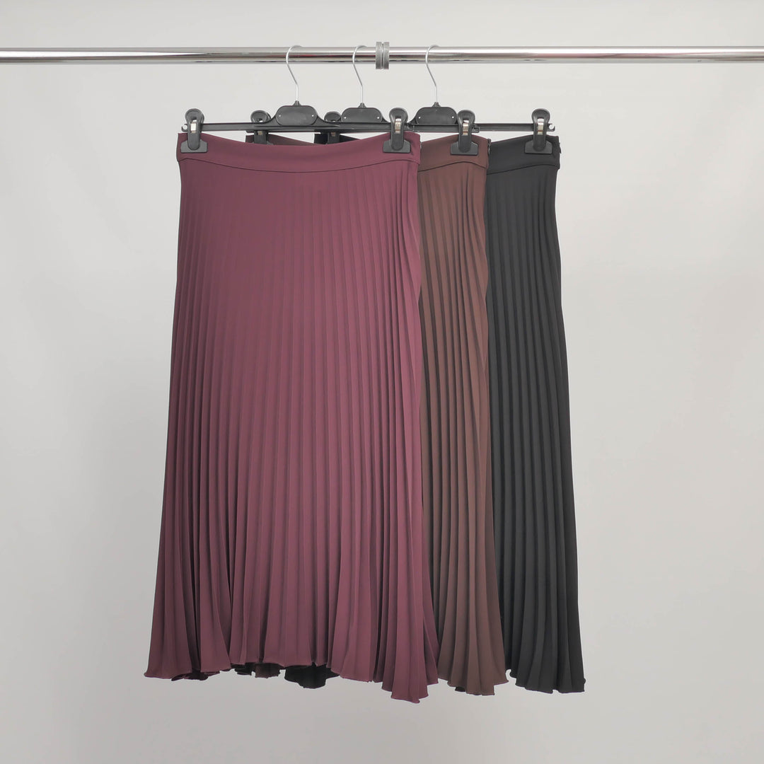 Jupe plissée fluide taille élastique – ref TDMG800