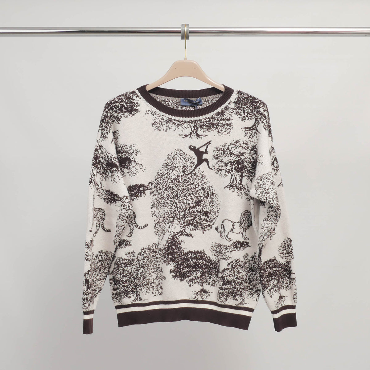 Jungle print soft knit sweater – ref msj76917