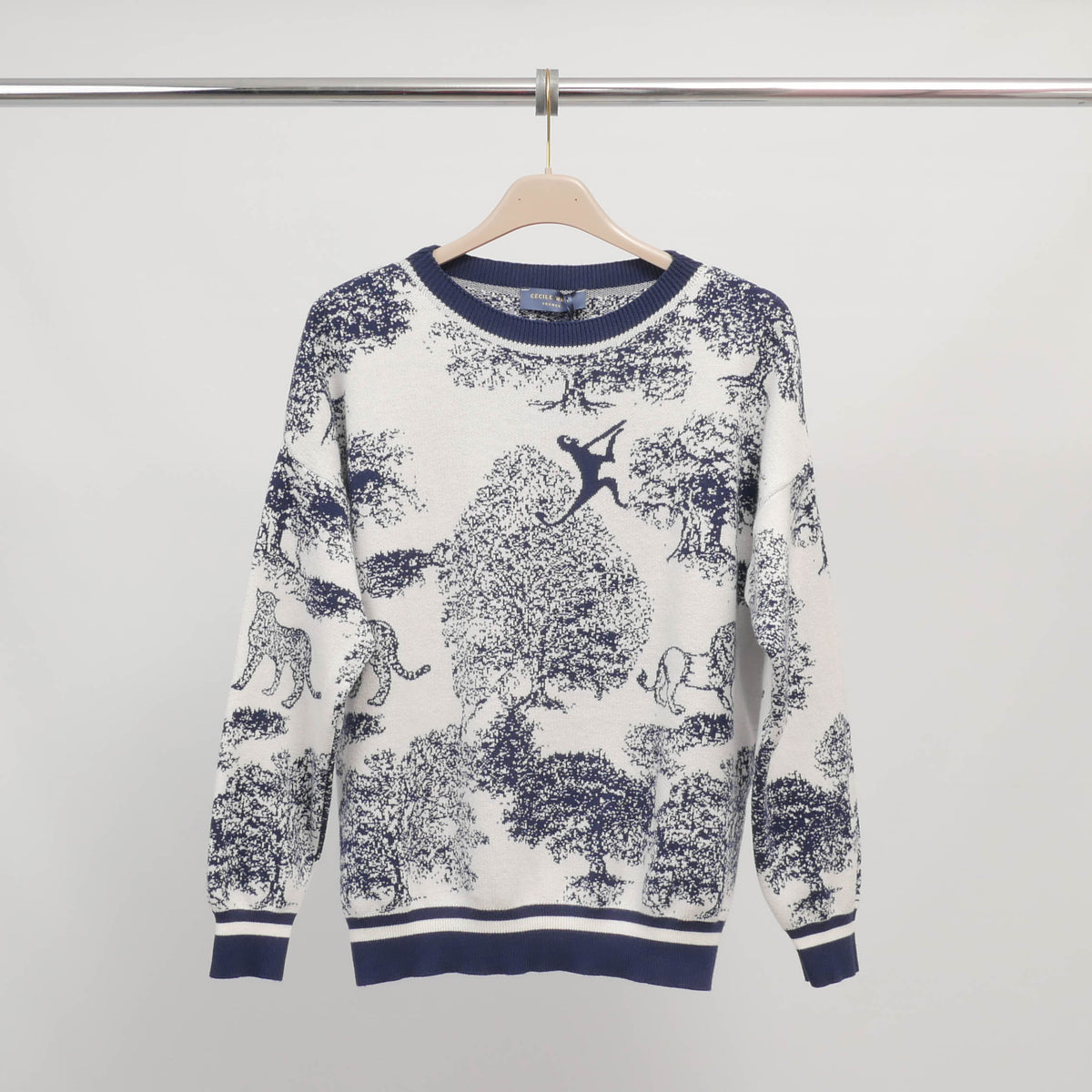 Jungle print soft knit sweater – ref msj76917