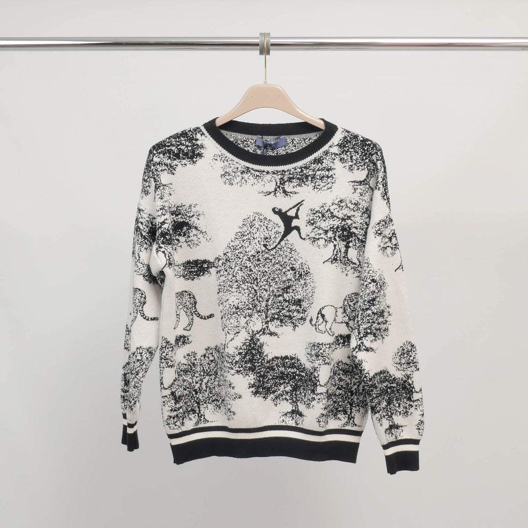 Jungle print soft knit sweater – ref MSJ76917