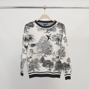 Pull imprimé jungle en maille douce – ref MSJ76917