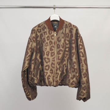 Bomber zippé imprimé léopard texturé – ref BCET8282-2