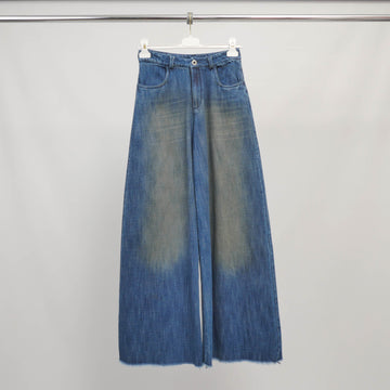 Jean large délavé à bords effilés – ref BCG0280-8