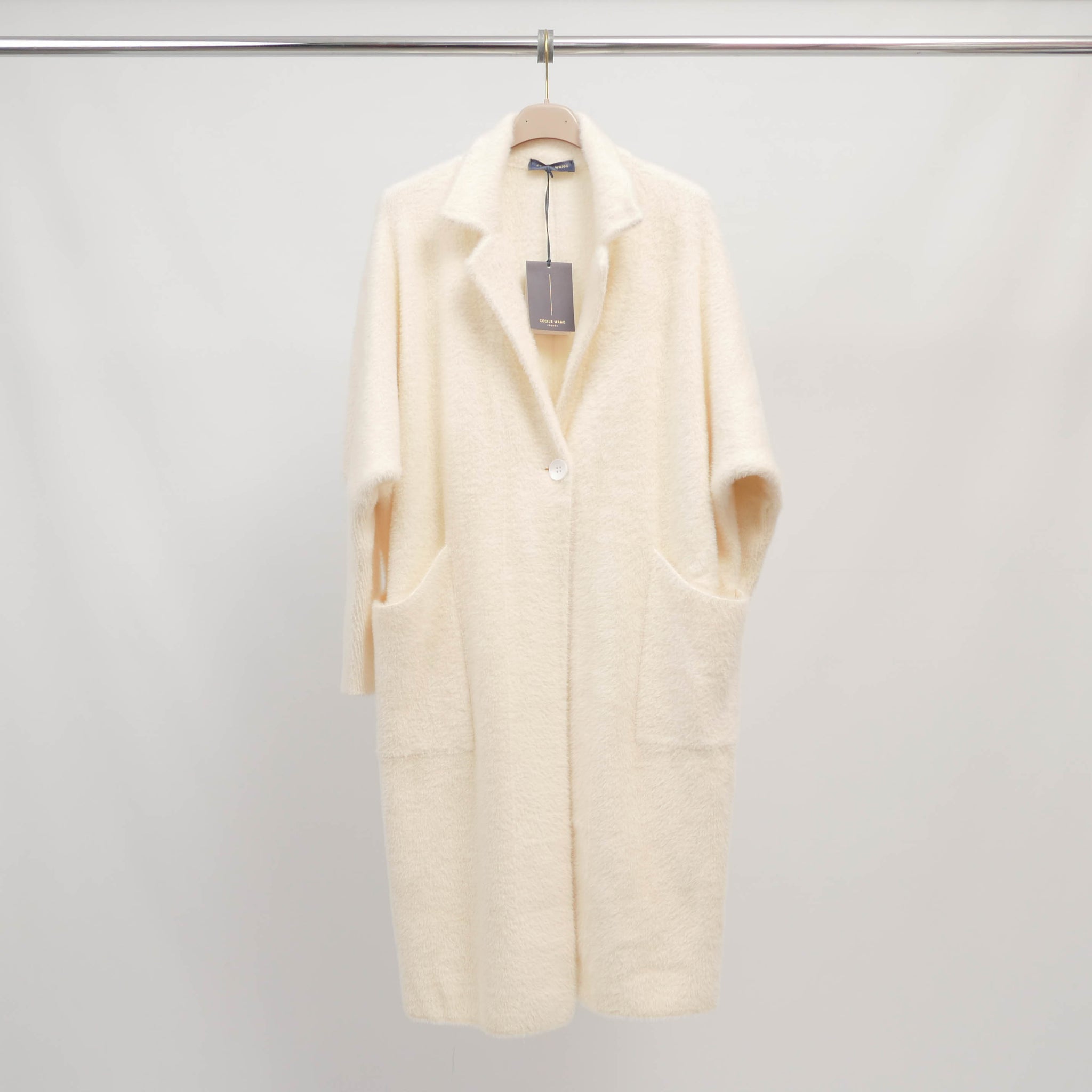 Manteau long texturé à poches plaquées – ref DSY2379