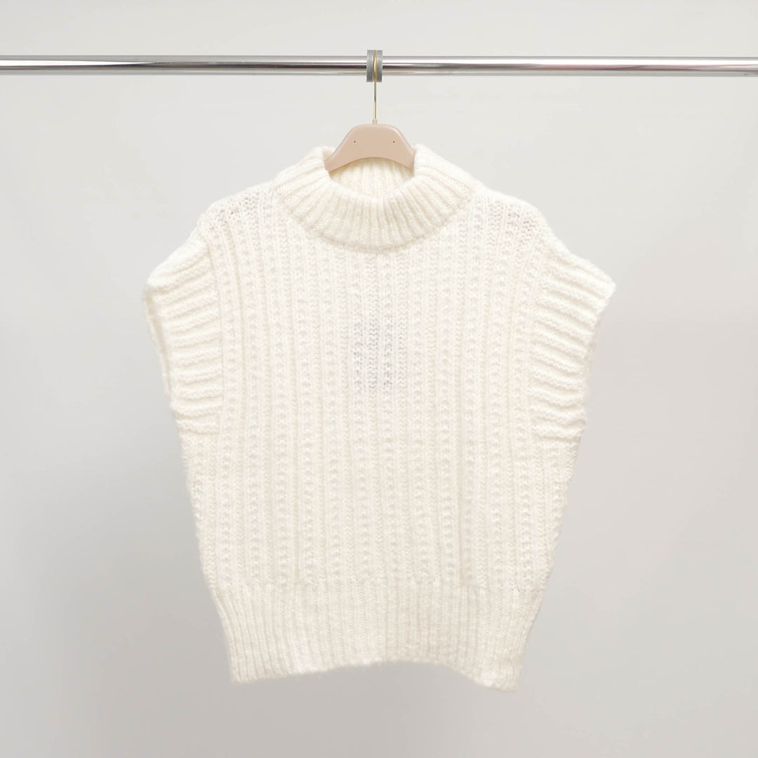 Top sans manches en maille côtelée épaisse – ref CA8950