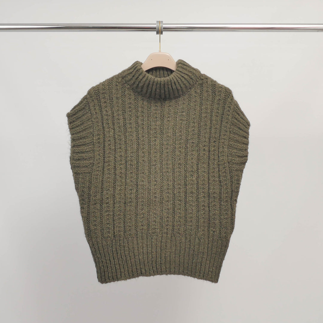 Top sans manches en maille côtelée épaisse – ref CA8950