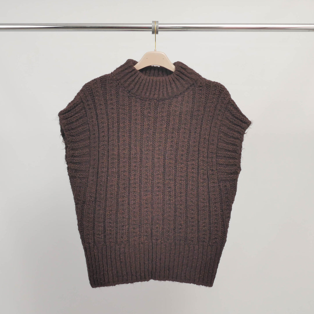 Top sans manches en maille côtelée épaisse – ref CA8950