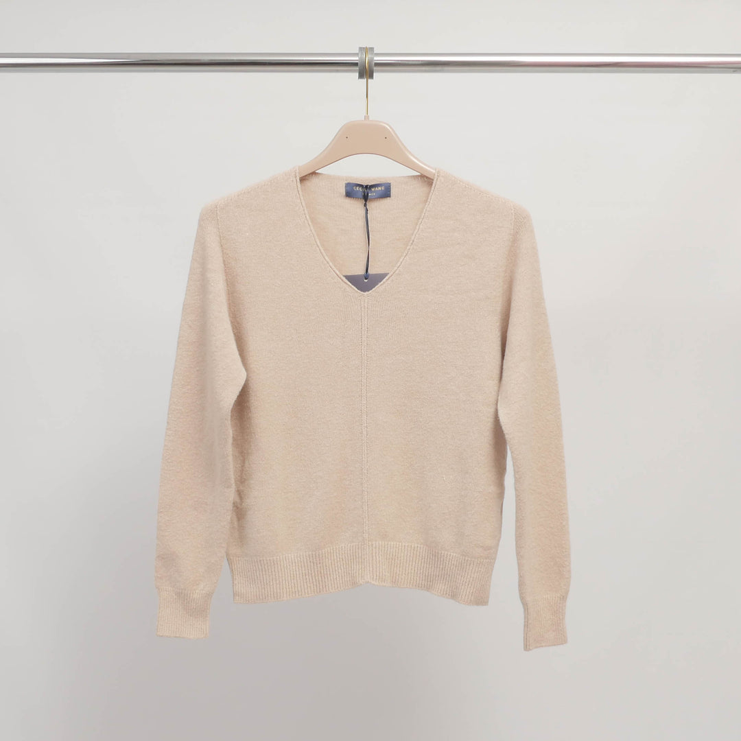 Pull col V maille fine – YF37010