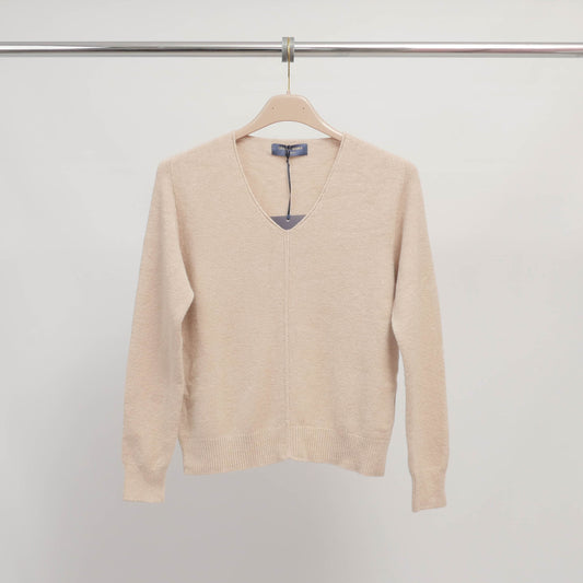 Pull col V maille fine – YF37010