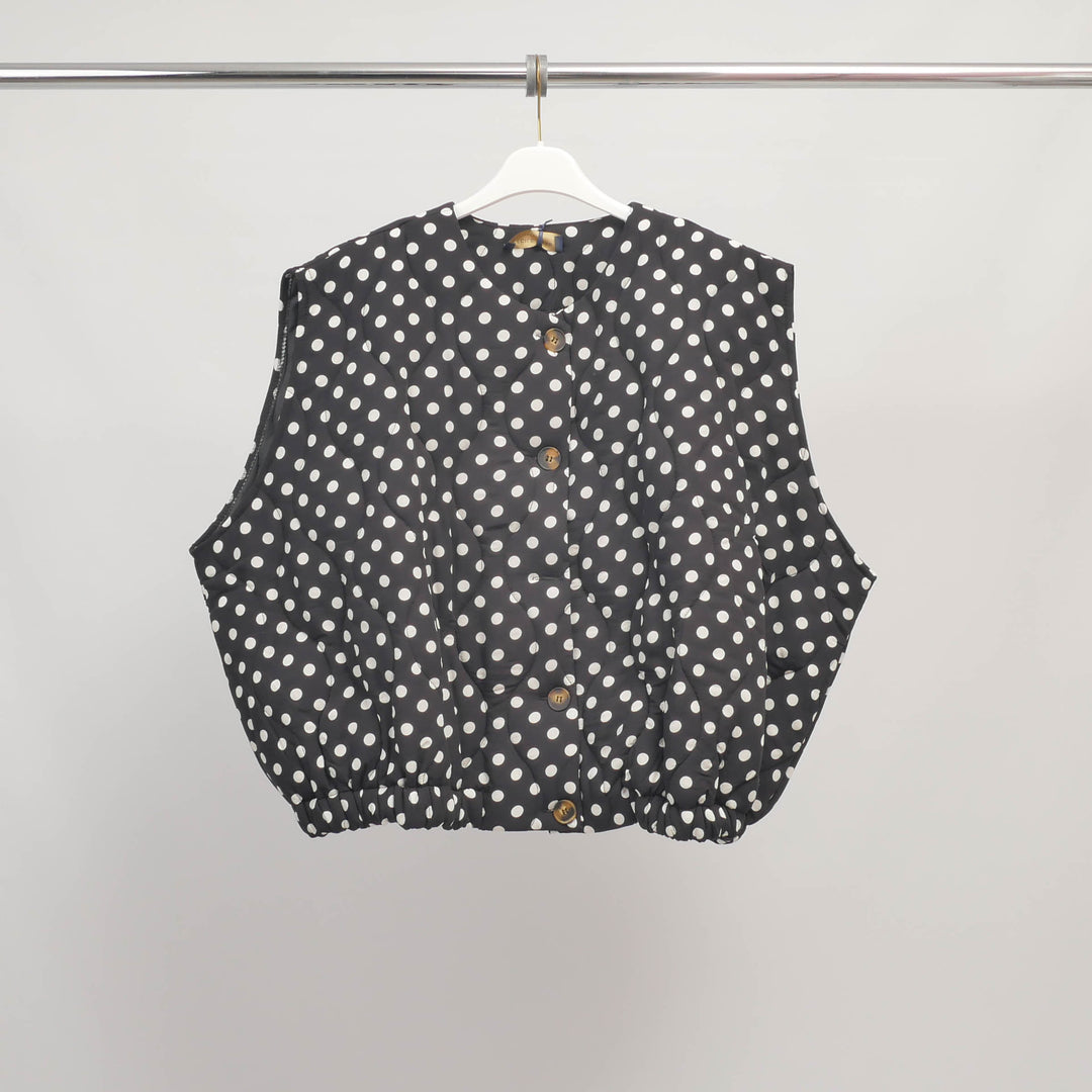 Gilet matelassé sans manches à pois – DB14720