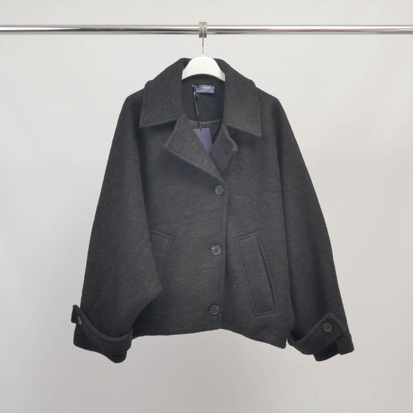 Short wool-blend jacket with tailored collar – DB14763