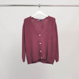 Lightweight V-neck cardigan with pearl buttons – CA9876