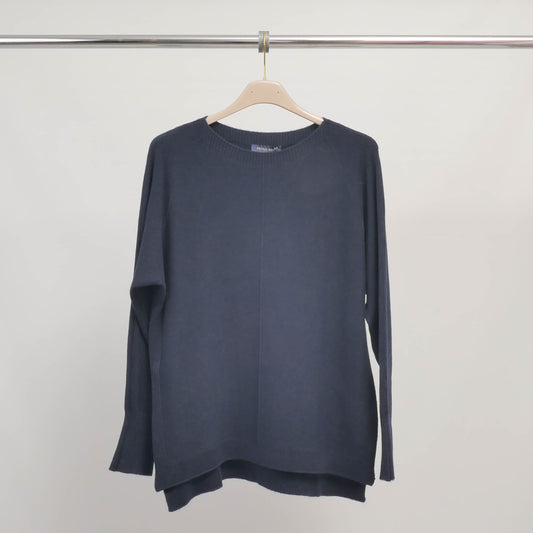 Pull col rond maille douce fentes côtés – DSY9555