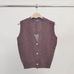Load image into Gallery viewer, Sleeveless mohair knit vest with jeweled buttons – CA10543

