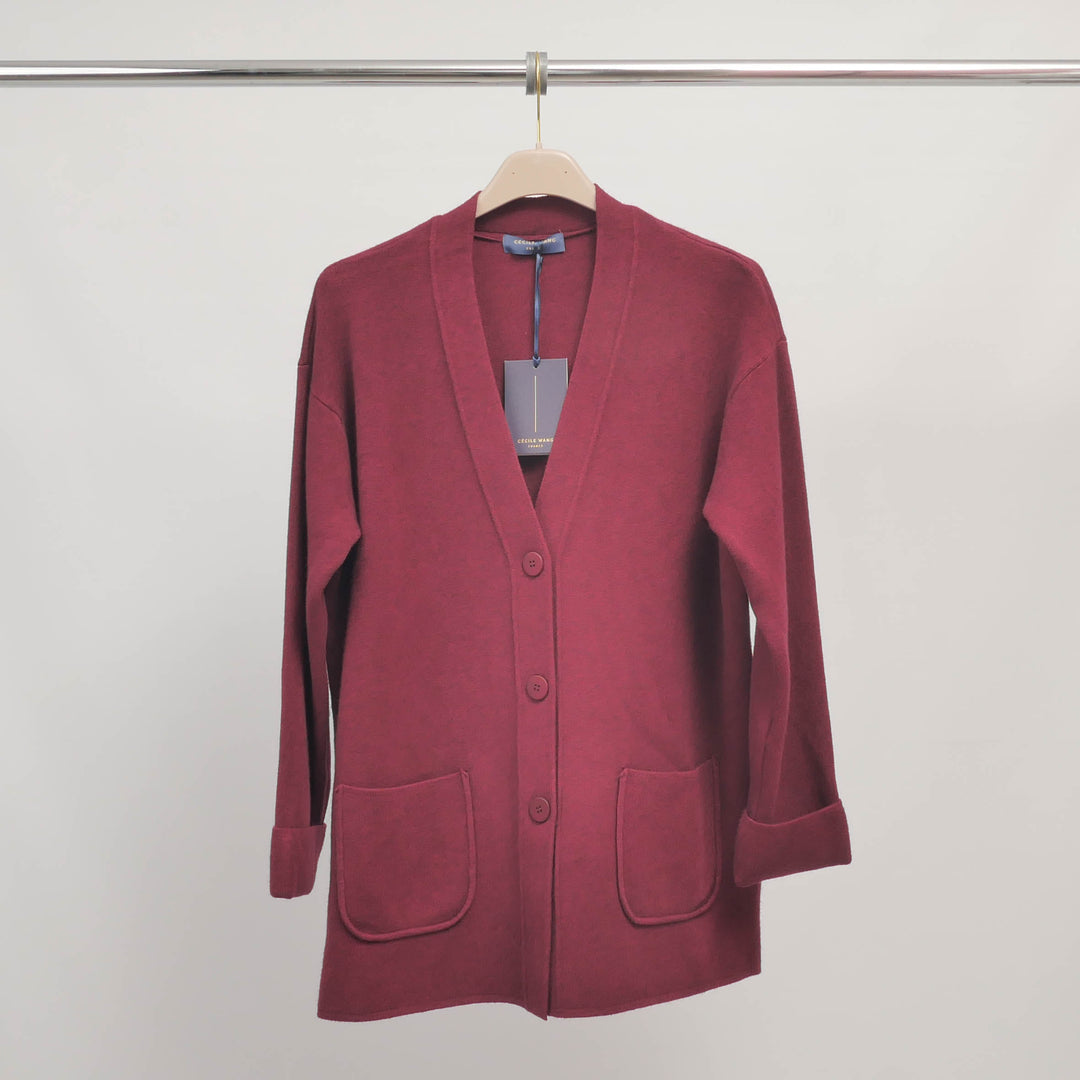 Gilet maille col V poches plaquées – DSY9473