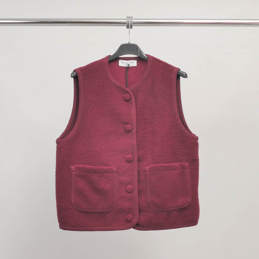 Gilet sans manches à boutons recouverts MJ85205