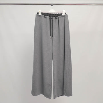 Pantalon large à taille élastique en tissu fluide - BCG03142