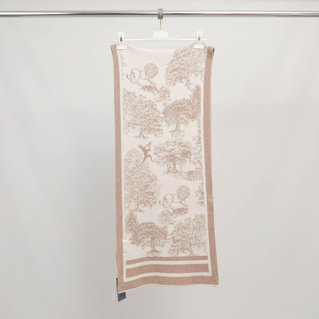 Forest pattern jacquard knit scarf - MSJ76932 