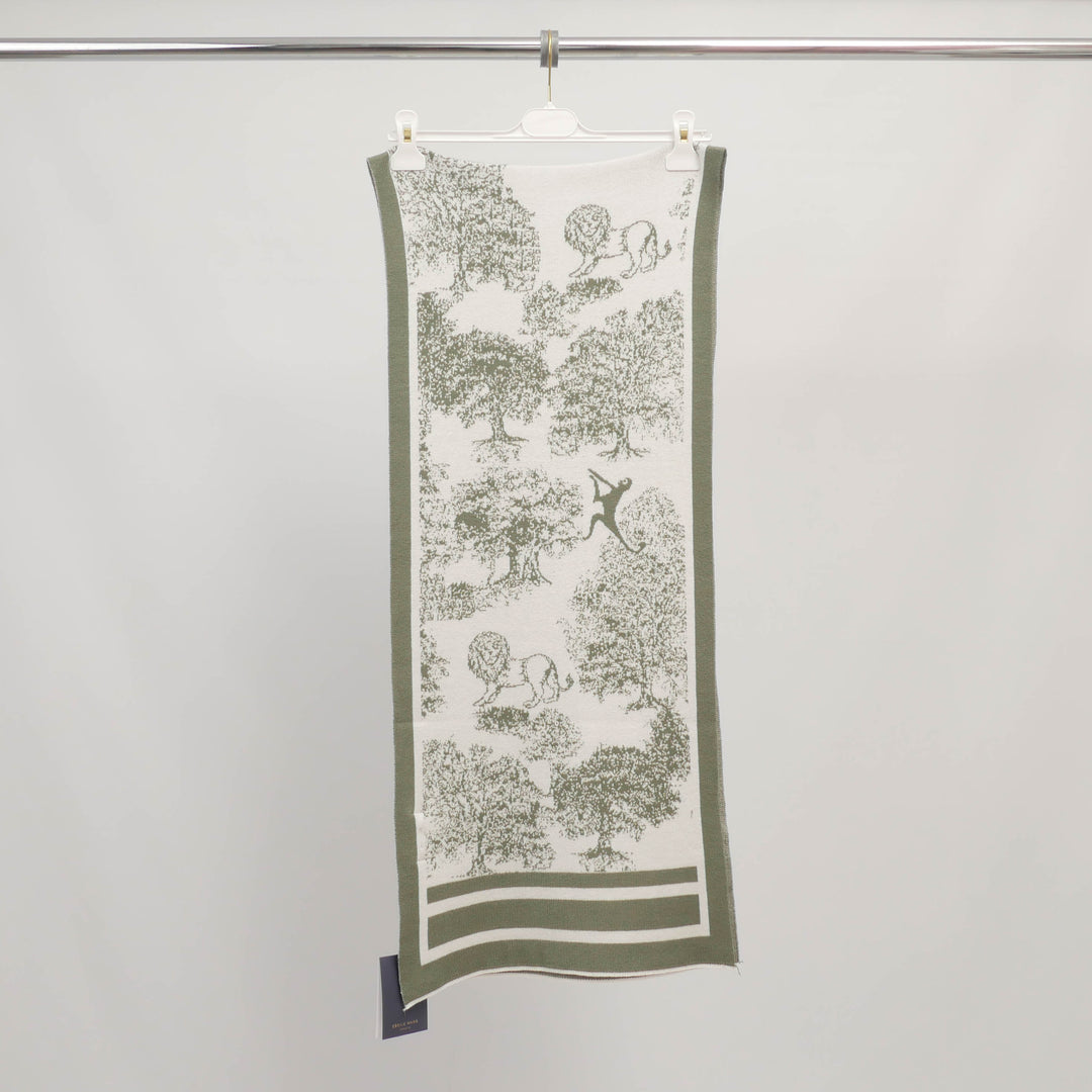 Forest pattern jacquard knit scarf - MSJ76932 