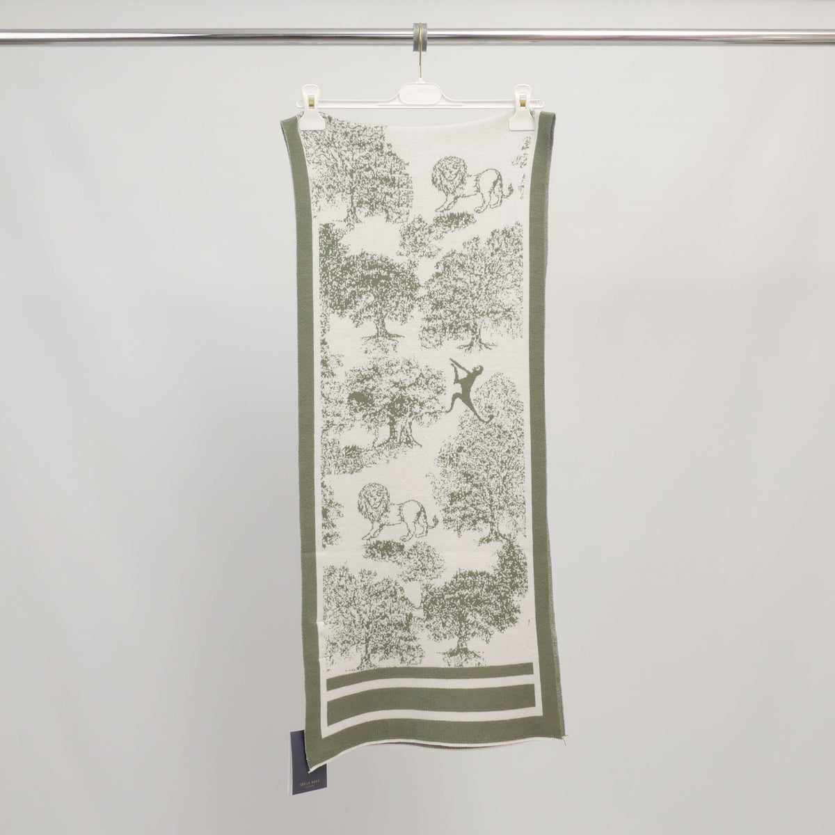 Forest pattern jacquard knit scarf   msj76932 