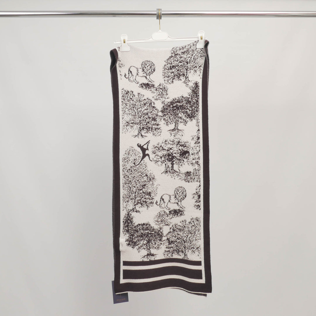 Forest pattern jacquard knit scarf - MSJ76932 