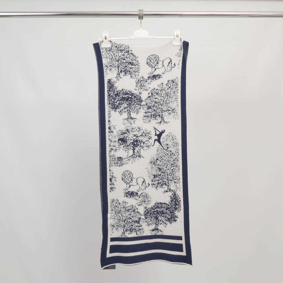 Forest pattern jacquard knit scarf - MSJ76932 