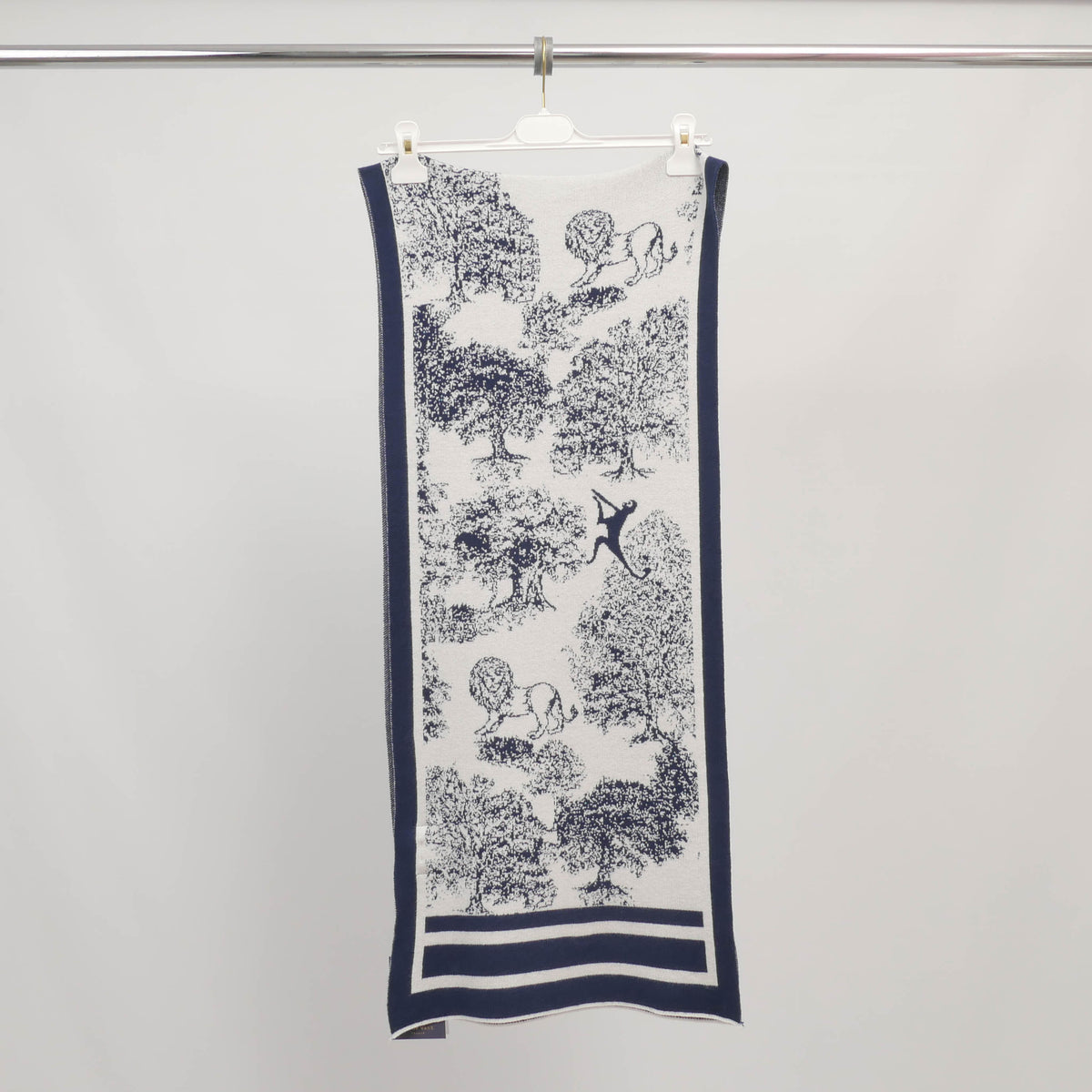 Forest pattern jacquard knit scarf   msj76932 