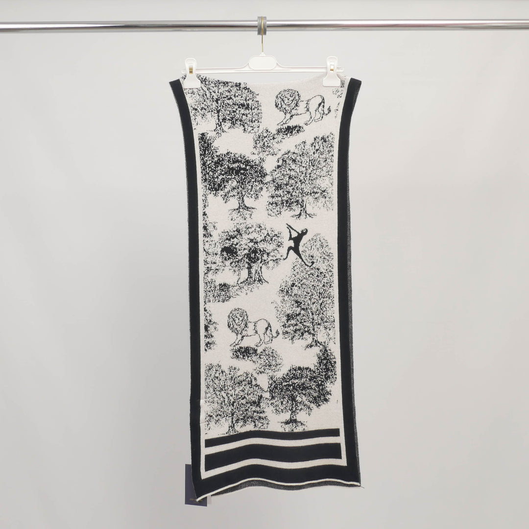 Forest pattern jacquard knit scarf - MSJ76932 