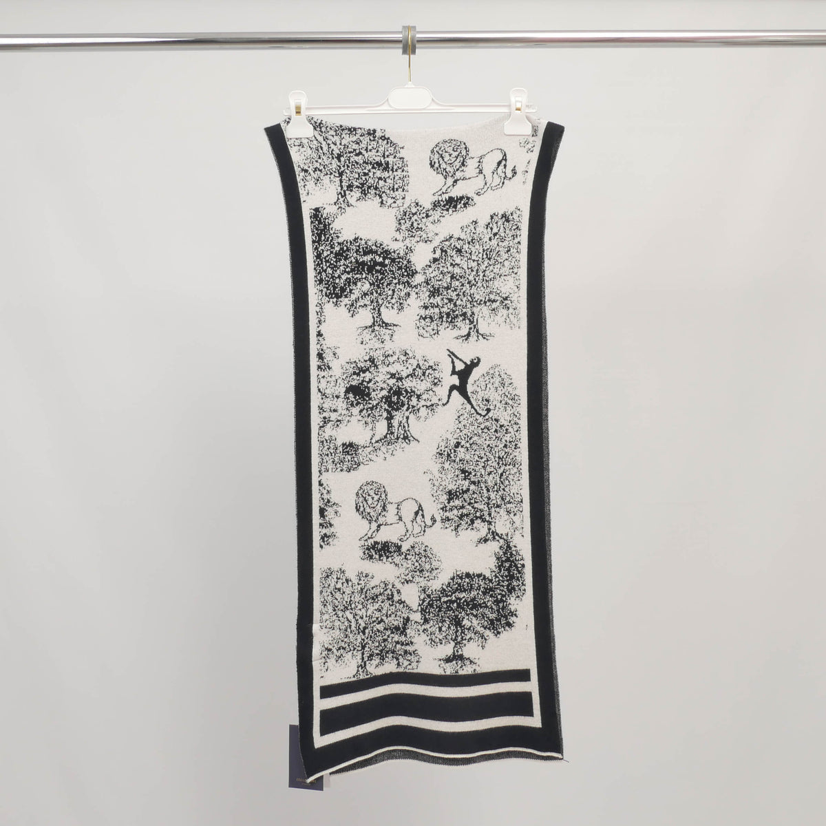 Forest pattern jacquard knit scarf   msj76932 