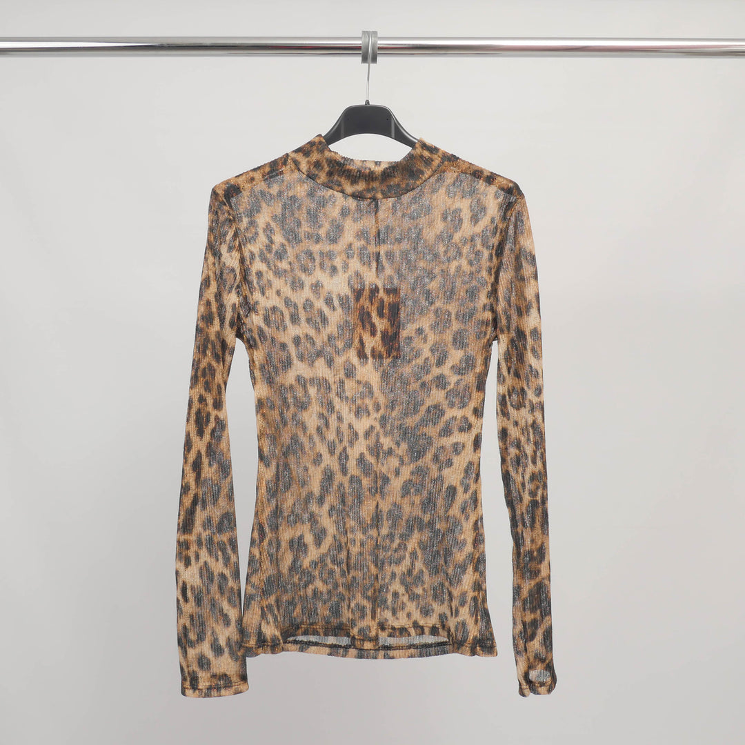 Top léger imprimé léopard effet irisé – TDM12350-4