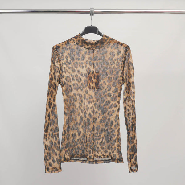 Lightweight top with iridescent leopard print – TDM12350-4 