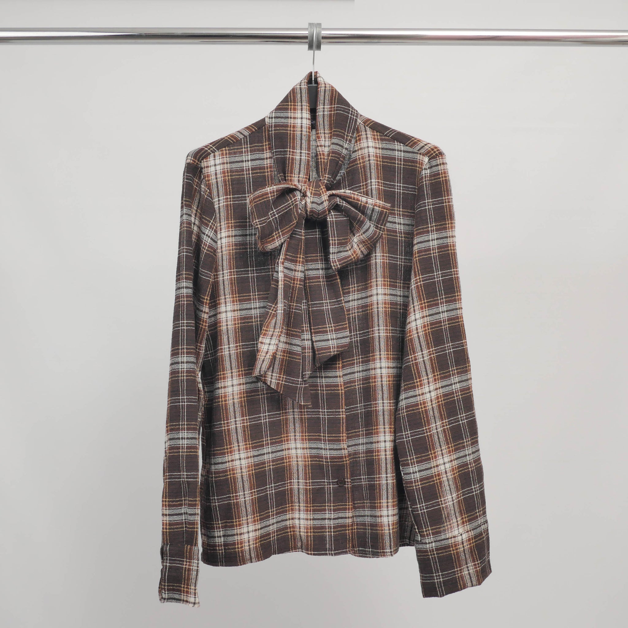 Chemise à carreaux col lavallière - TDM79024-5