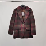 Load image into Gallery viewer, Brushed wool check blazer – TDM89024 
