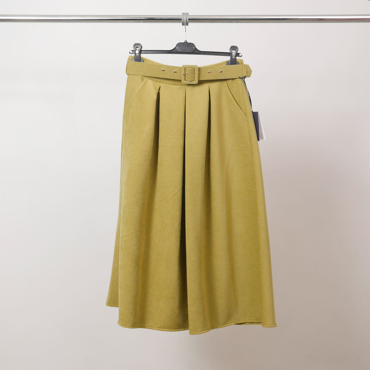 Chenille belted flared midi skirt – tdm72125 5