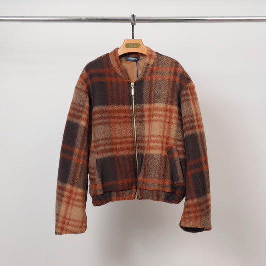 Veste bomber à carreaux en laine chaude TDM92925