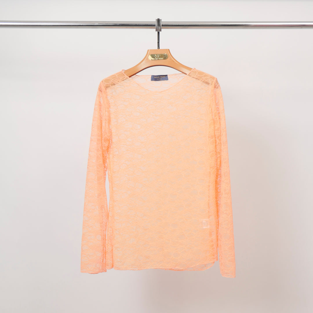 Top en dentelle motif fleuri pastel TDM83325-3