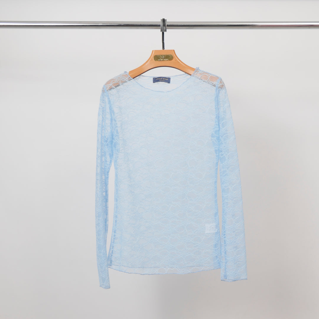 Top en dentelle motif fleuri pastel TDM83325-3