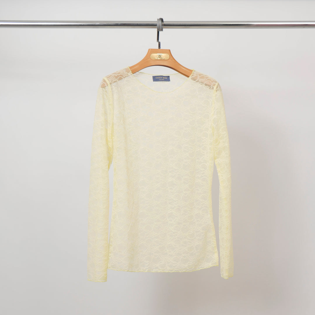 Top en dentelle motif fleuri pastel TDM83325-3