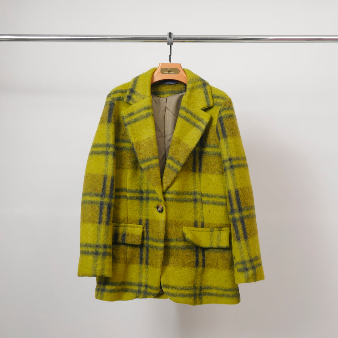 Brushed wool check blazer – TDM89024 