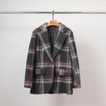 Load image into Gallery viewer, Brushed wool check blazer – TDM89024 
