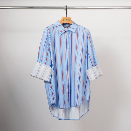 Chemise rayée coupe ample TDM50320-55