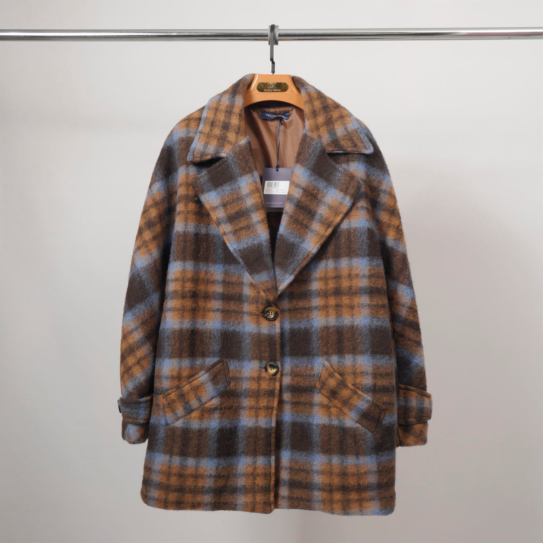 Brushed wool check jacket – TDM82225
