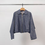 Charger l'image dans la galerie, Veste en jean zippée col chemise TDM83725-2
