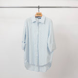 Chemise à rayures oversize manches retroussables TDM50320-61