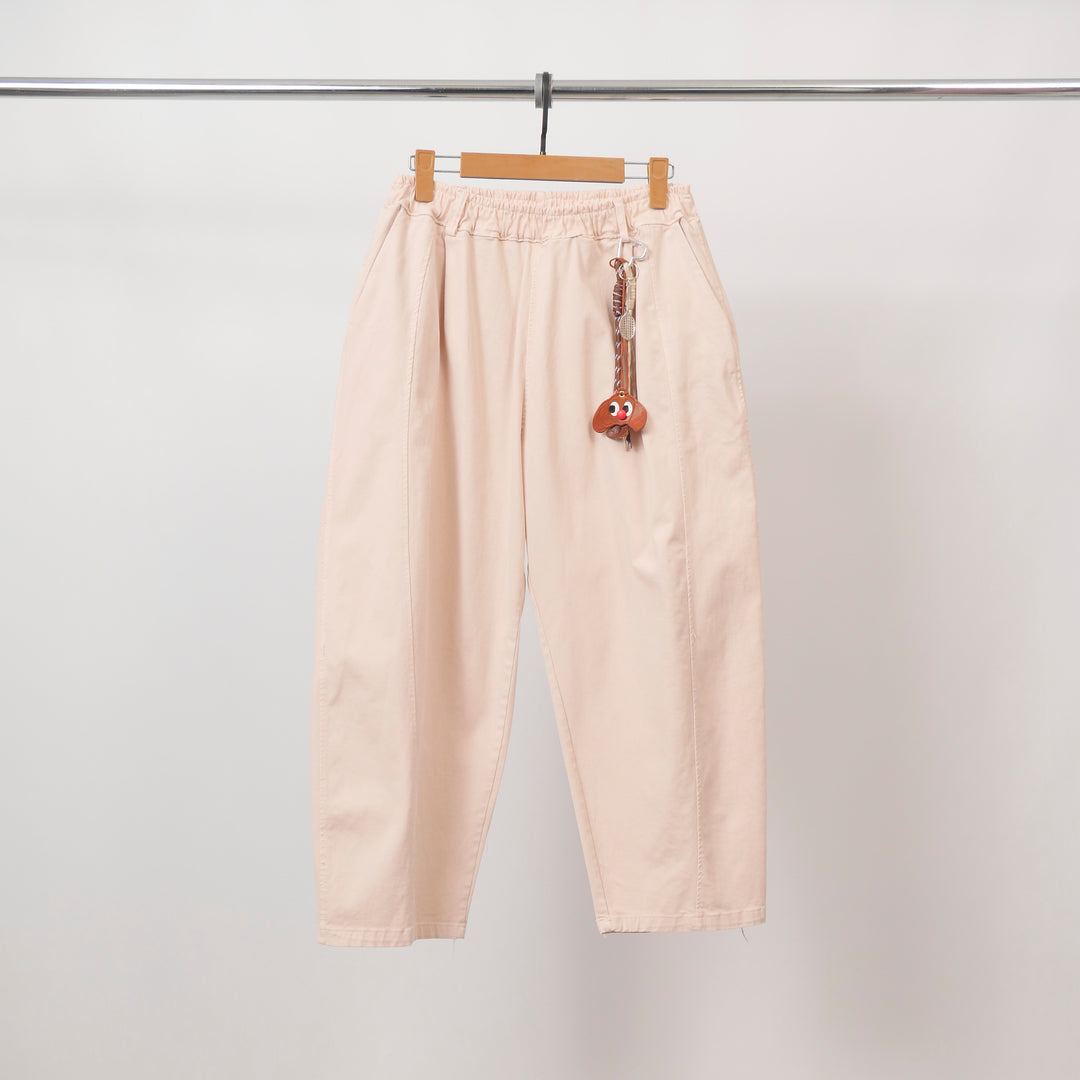 Wide-leg carrot trousers with removable accessory - CVA825198-3