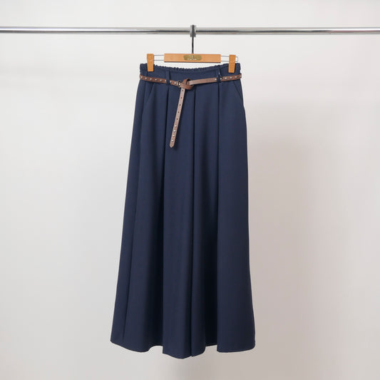 Pantalon large style jupe-culotte fluide avec ceinture - CVA824687-2