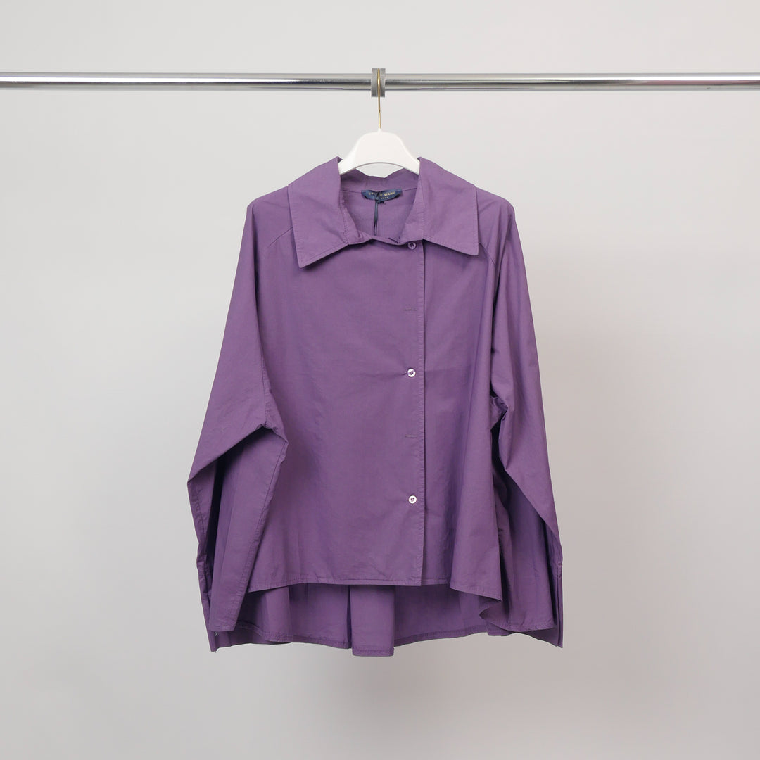 Cotton shirt with asymmetrical buttoning db14916