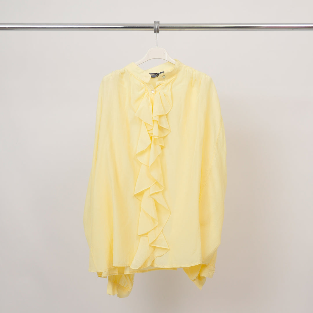 Ruffled mandarin collar shirt – DB14953