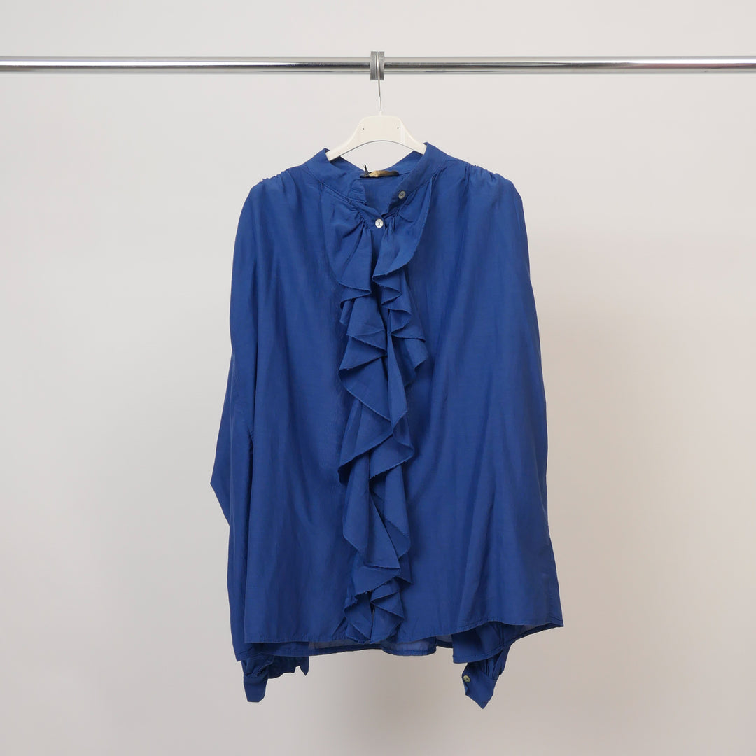 Ruffled mandarin collar shirt – DB14953