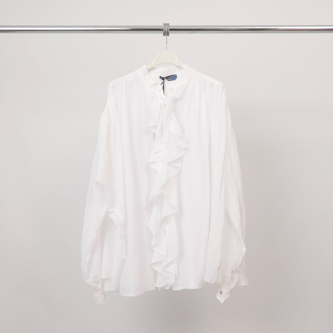 Ruffled mandarin collar shirt – DB14953